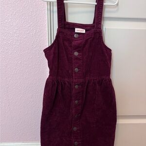 Cat & Jack Kids Burgundy Corduroy Overalls